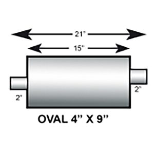 4" x 9" Oval Muffler - 21"